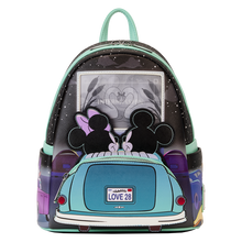 Load image into Gallery viewer, Mickey &amp; Minnie Date Night Drive-In Lenticular Mini Backpack
