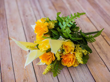 Load image into Gallery viewer, Yellow Calla Lily &amp; Rose Bush
