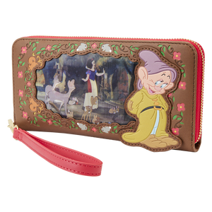 Snow White Lenticular Princess Series Zip Around Wristlet Wallet