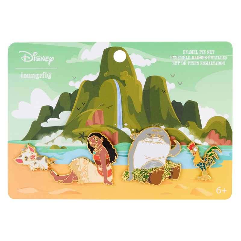 Moana Ocean Waves 4pc Pin Set