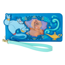 Load image into Gallery viewer, Aladdin Princess Series Lenticular Zip Around Wristlet Wallet
