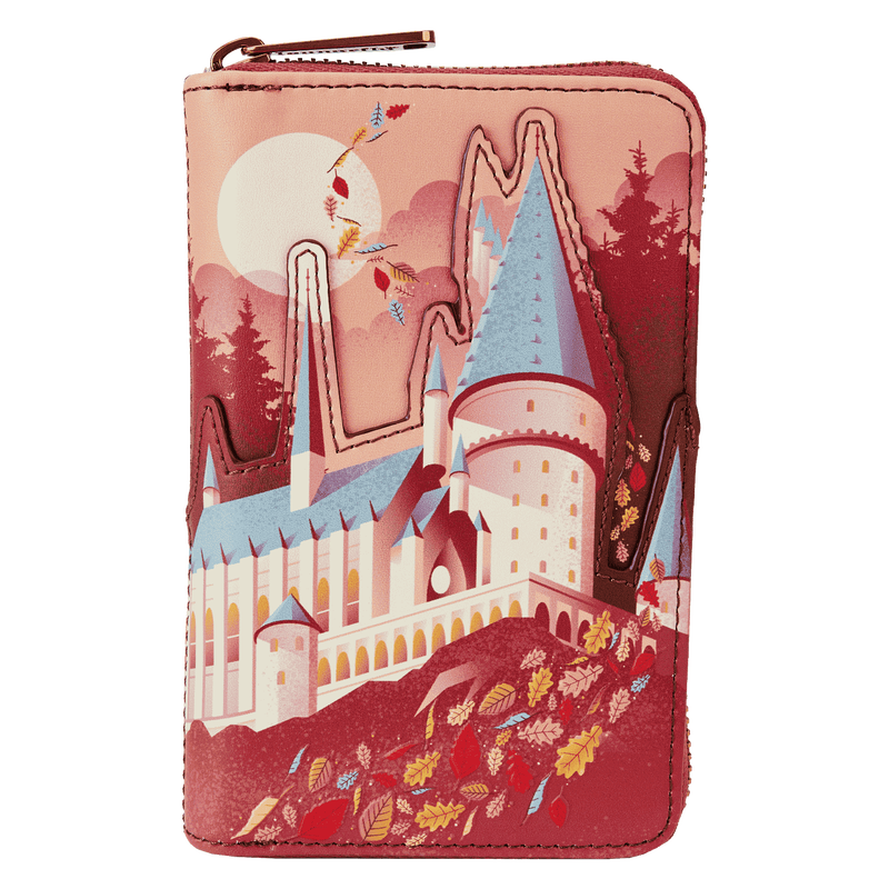 Harry Potter Hogwarts Fall Leaves Zip Around Wallet