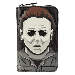 Halloween Michael Myers Glow Mask Cosplay Zip Around Wallet