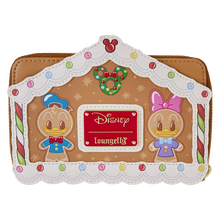 Load image into Gallery viewer, Mickey &amp; Friends Gingerbread House Zip Around Wallet
