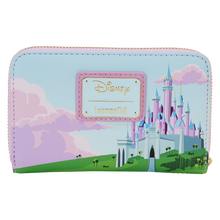 Load image into Gallery viewer, Sleeping Beauty Castle Three Good Fairies Stained Glass Zip Around Wallet
