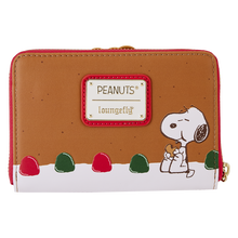 Load image into Gallery viewer, Peanuts Snoopy Gingerbread Wreath Scented Zip Around Wallet
