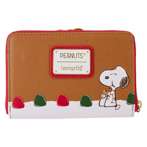 Peanuts Snoopy Gingerbread Wreath Scented Zip Around Wallet