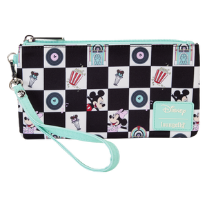Mickey and Minnie Date Night Diner AOP Nylon Wristlet