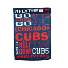 Load image into Gallery viewer, Chicago Cubs Fan Rules double sided suede house flag
