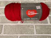 Load image into Gallery viewer, Red heart with love yarn
