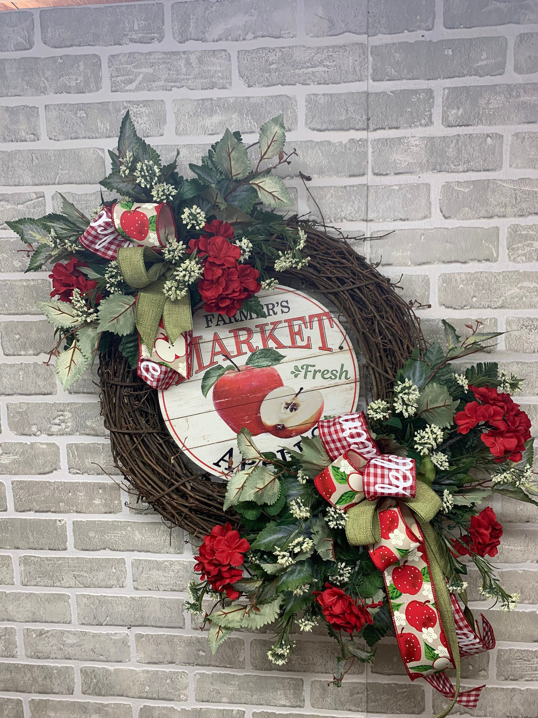 Farmers market home decor wreath