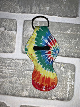 Load image into Gallery viewer, Tie dye chapstick holder keychain blanks
