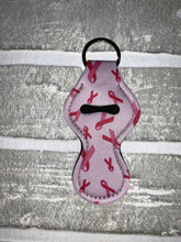 Load image into Gallery viewer, Breast cancer ribbon chapstick holder keychain blanks
