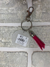 Load image into Gallery viewer, Hot pink tassel keychain blanks
