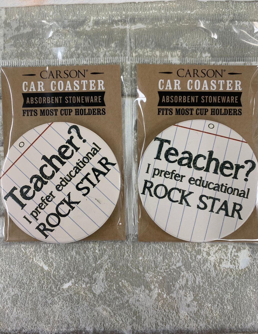 Teacher car coasters