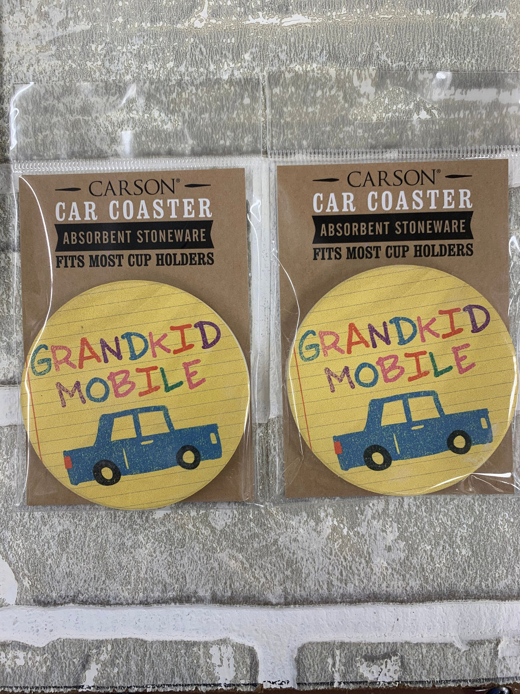 Grandkid mobile car coasters