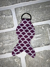 Load image into Gallery viewer, Purple mermaid chapstick holder keychain blanks
