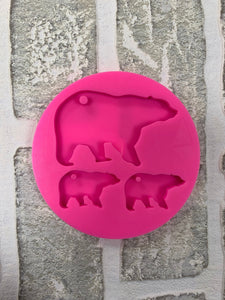 Mother baby bear molds
