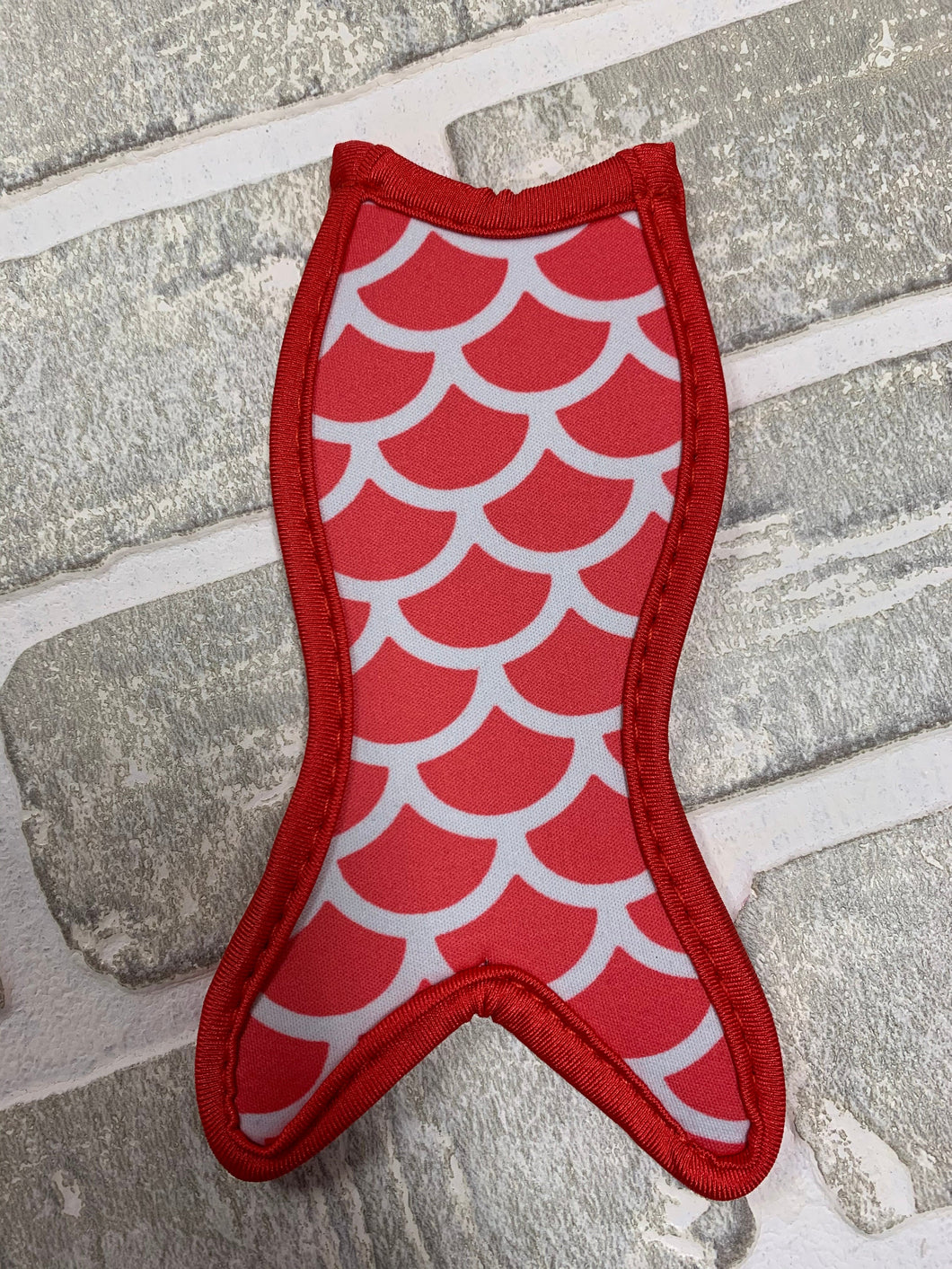 Red and white mermaid tail popsicle holder blanks