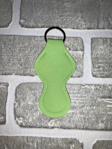 Lime green chapstick holder keychain blanks