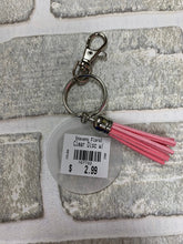Load image into Gallery viewer, Light pink tassel keychain blanks
