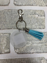 Load image into Gallery viewer, Light Blue tassel keychain blanks
