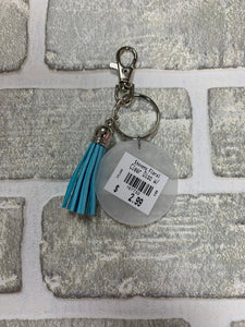 Blue tassel keychain blanks