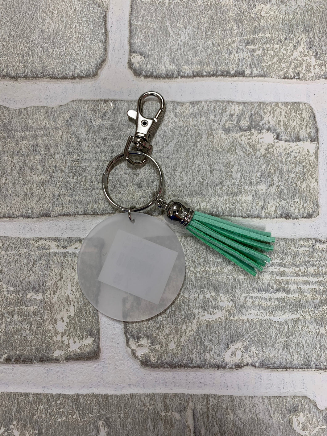 Green tassel keychain blanks