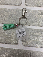 Load image into Gallery viewer, Green tassel keychain blanks
