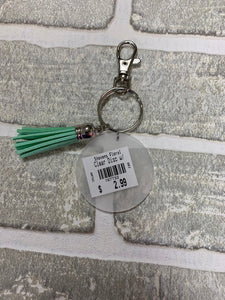 Green tassel keychain blanks