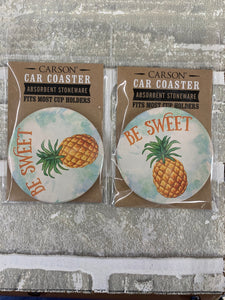 Pineapple car coasters