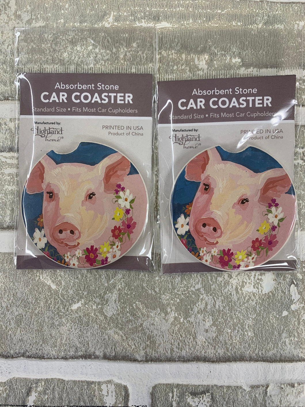 Pig car coasters