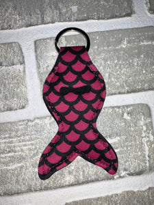 Pink and black mermaid chapstick holder blanks