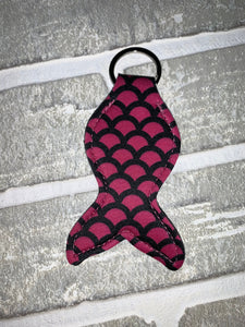 Pink and black mermaid chapstick holder blanks