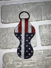 Load image into Gallery viewer, American flag chapstick holder keychain blanks
