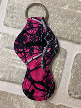 Load image into Gallery viewer, Hot Pink and black camo chapstick holder keychain blanks
