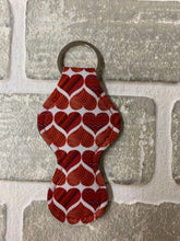 Load image into Gallery viewer, Red hearts chapstick holder keychain blanks
