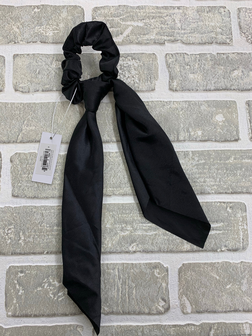 Black scarf scrunchie