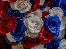 Load image into Gallery viewer, Red, White &amp; Blue Giant Open Rose Bush
