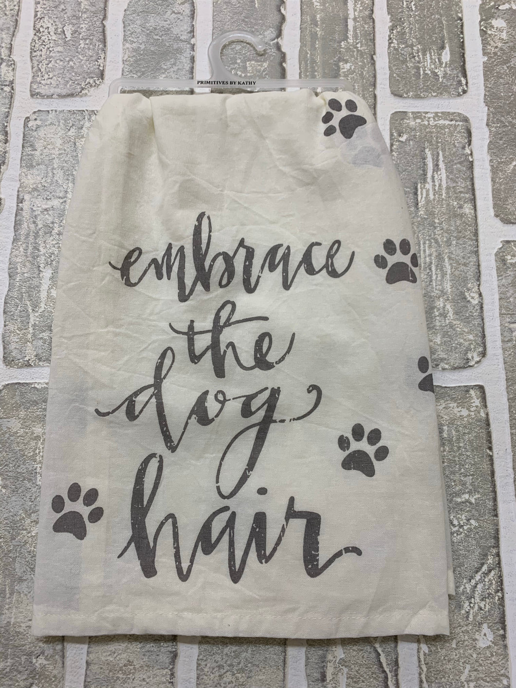 Embrace the dog hair kitchen towel