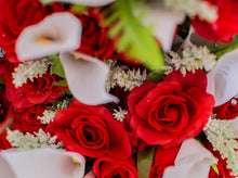 Load image into Gallery viewer, Red &amp; White Calla Lily and  Rose Bush
