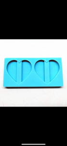 Heart silicone straw topper mold