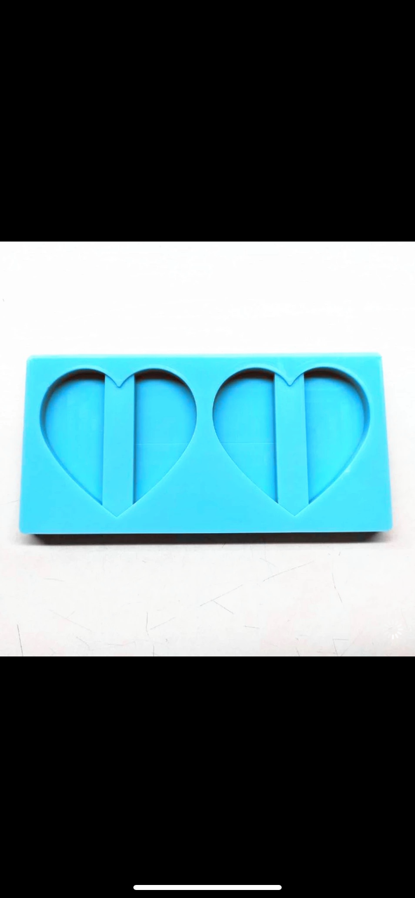 Heart silicone straw topper mold