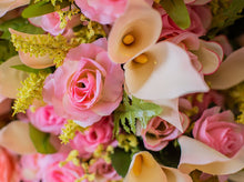 Load image into Gallery viewer, Light pink Calla Lily &amp; Rose Bush

