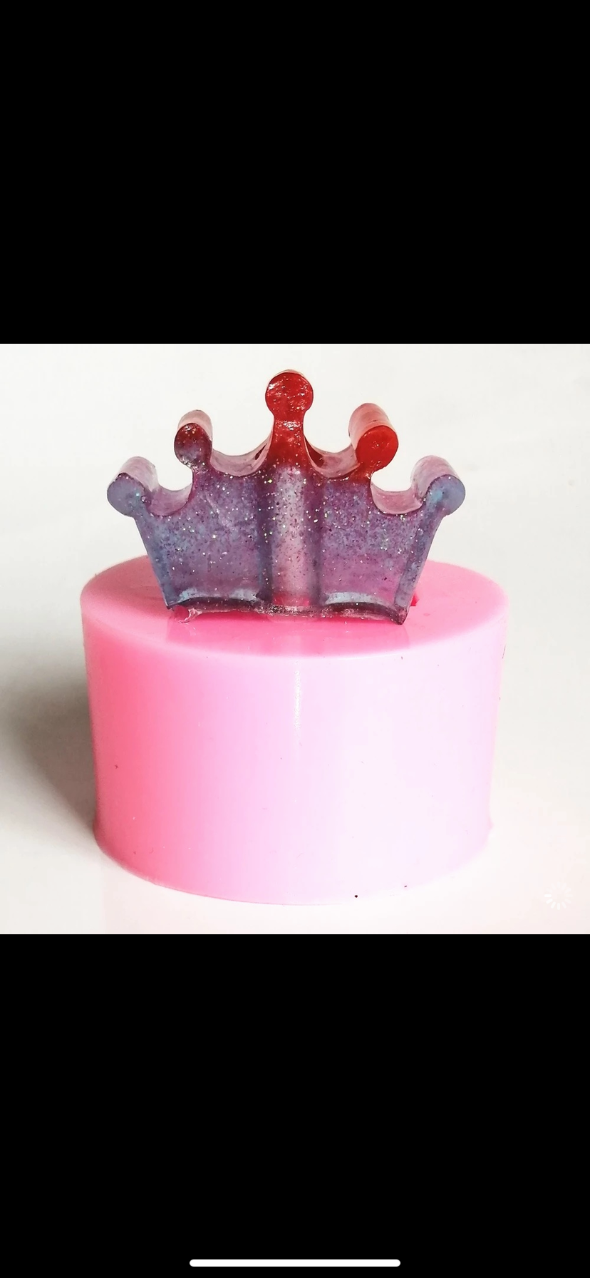 5 point crown silicone straw topper mold