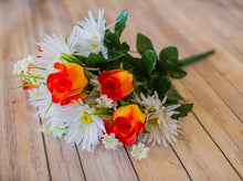 Load image into Gallery viewer, Daisy and Orange Rose Bush
