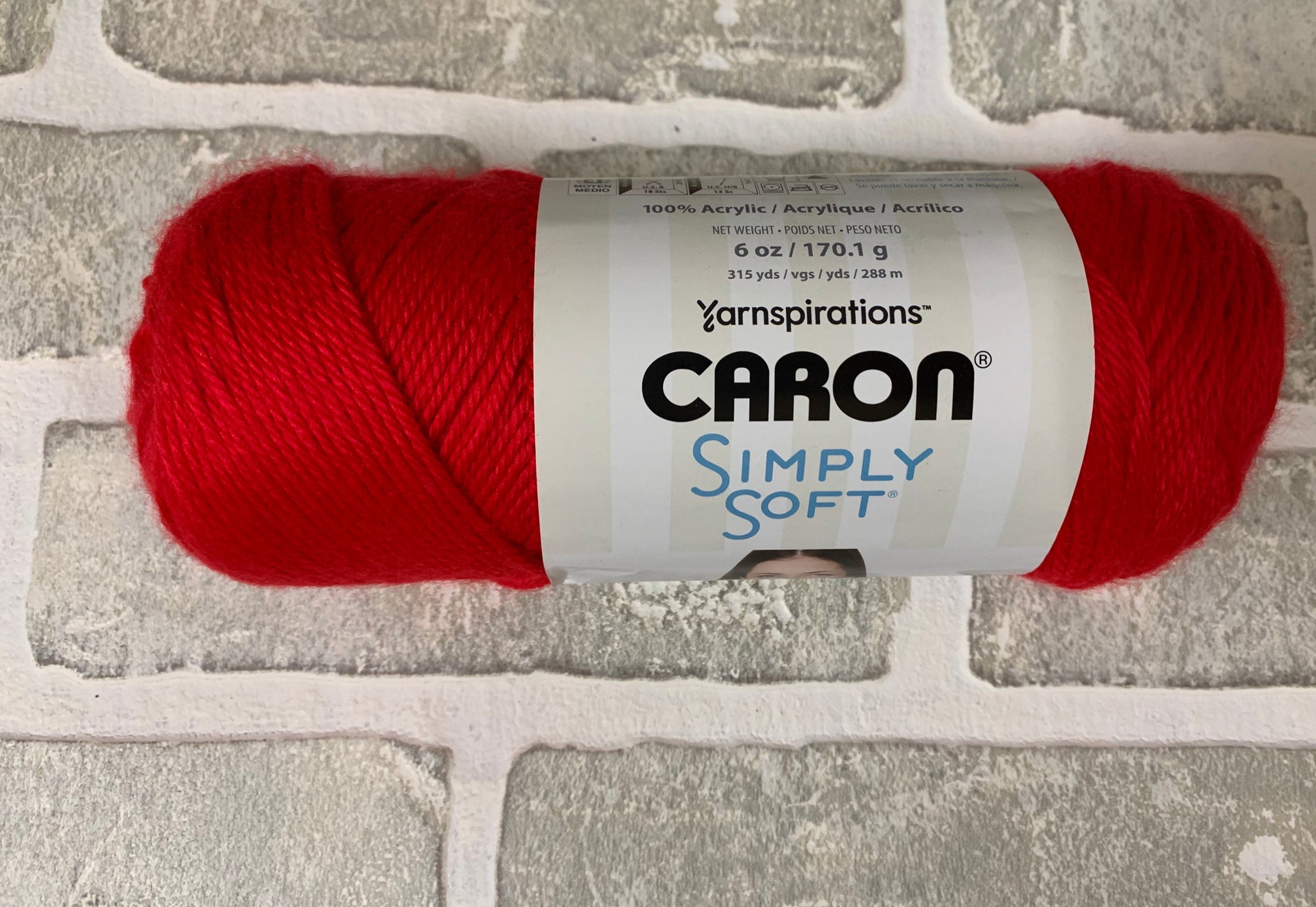 Caron Simply Soft Yarn, Harvest Red, 6oz(170g), Medium, Acrylic