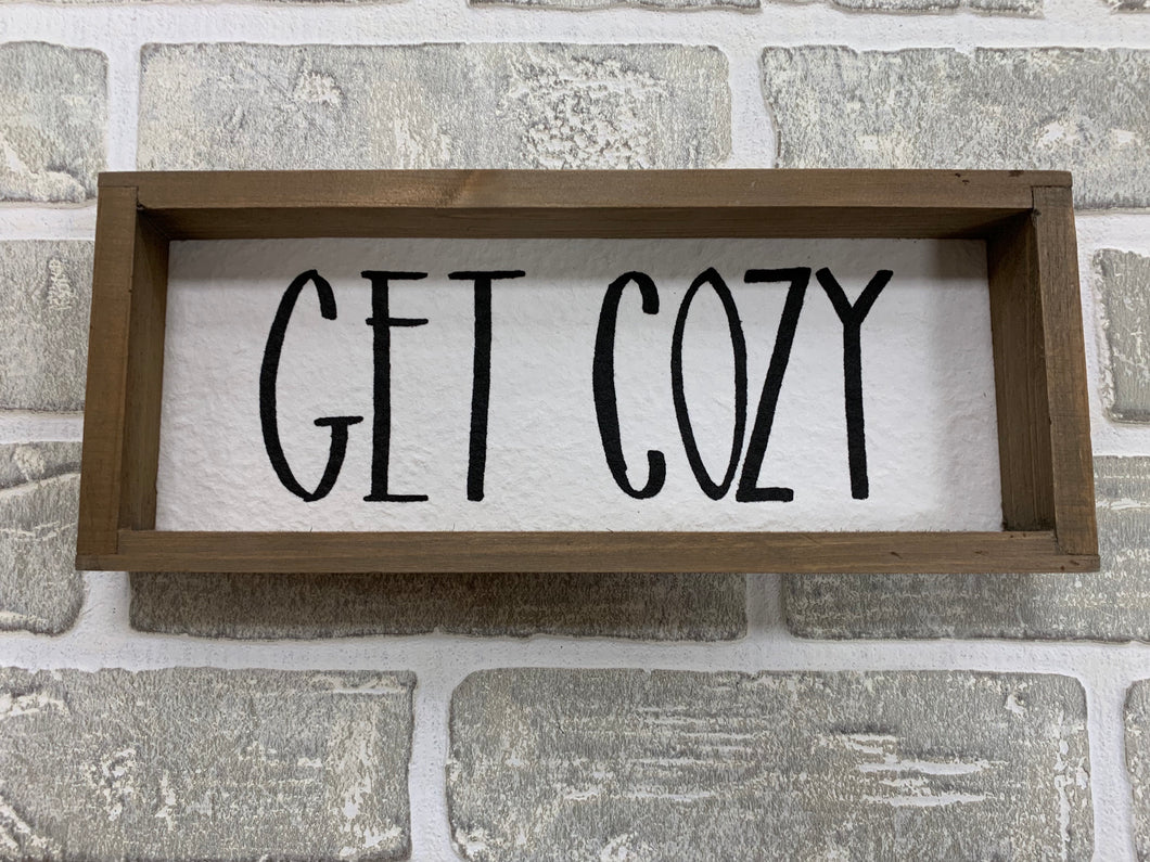 Get cozy block sign